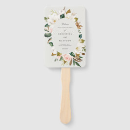 Magnolia Wedding Program Fan Fächer
