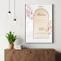Magnolia Wedding Welcome Sign - Eleganter Arch