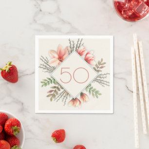 Magnolia Willows Geburtstagsparty Age Napkins Serviette