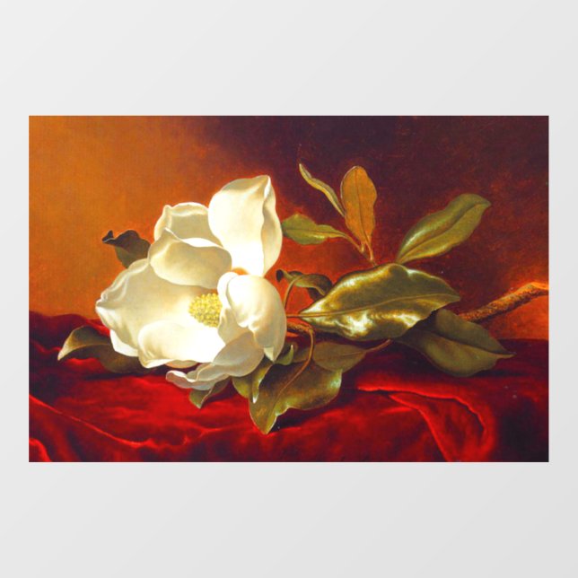 Magnolia zu Red Velvet Martin Johnson Heade Fensteraufkleber (Blatt)
