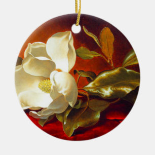 Magnolia zu Red Velvet Martin Johnson Heade Keramik Ornament