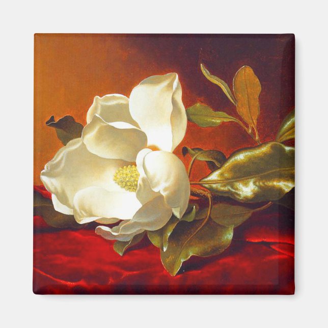 Magnolia zu Red Velvet Martin Johnson Heade Magnet (Vorne)