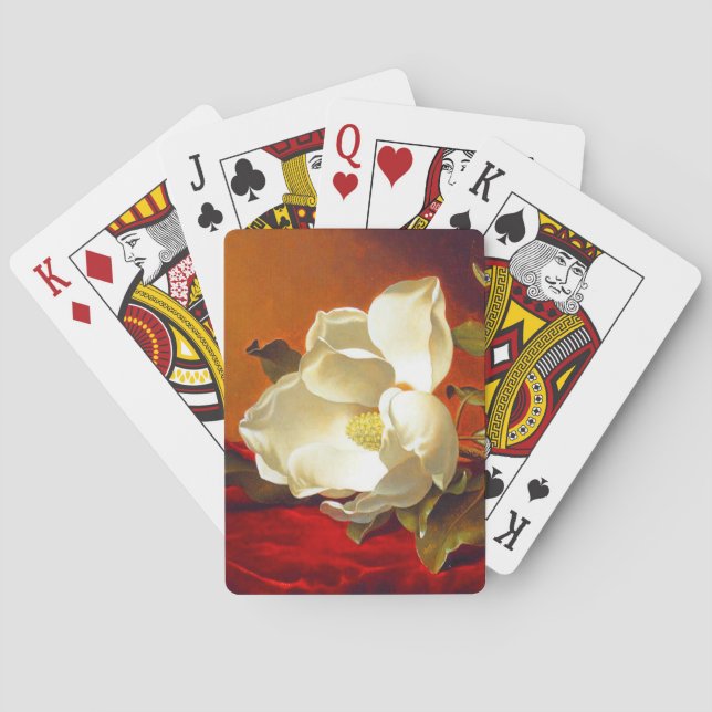 Magnolia zu Red Velvet Martin Johnson Heade Spielkarten (Rückseite)