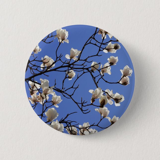 Magnolias blühen button (Vorderseite)