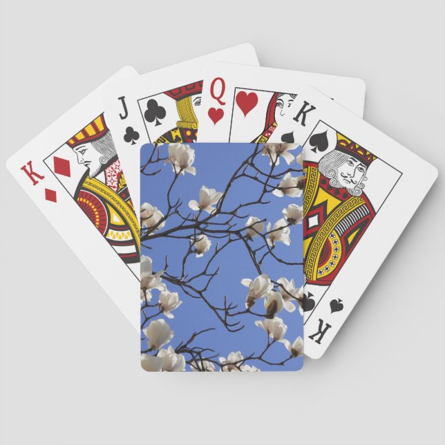 Magnolias blühen spielkarten (Rückseite)