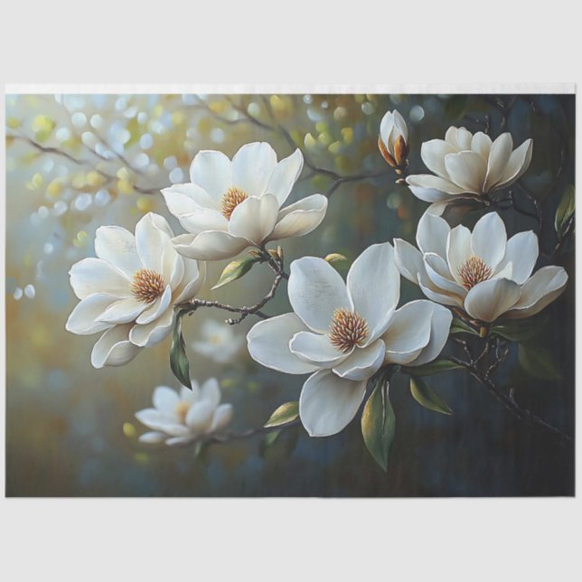 Magnolias Decoupage Seidenpapier (Vorderseite)