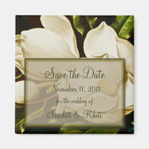 Magnolias Hochzeit Speichern Sie das Date Magnet