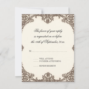 Magnolias n Bird of Paradise - UAWG Response Card RSVP Karte