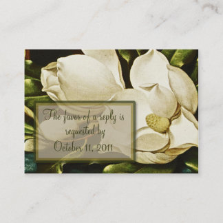Magnolias Wedding RSVP Antwortkarte Begleitkarte