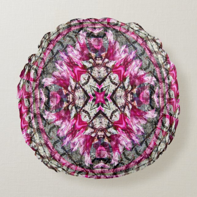 Magnolias wirbeln....... rundes kissen (Vorderseite)