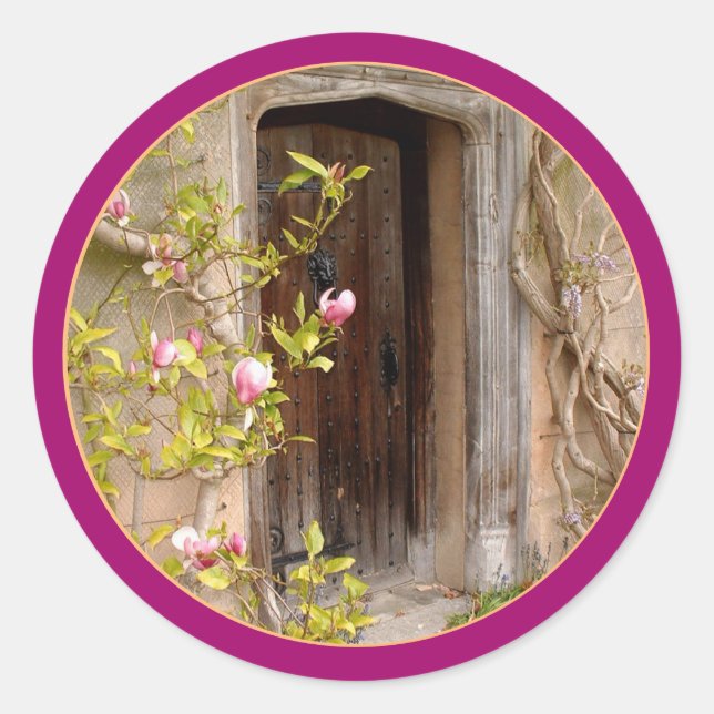 Magnolida Garden & Secret Tür zum Magischen Land C Runder Aufkleber (Vorderseite)