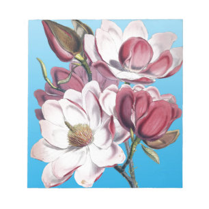 Magnolie auf Blau Notizblock