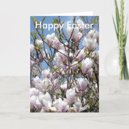 Magnolie blüht im Frühjahr Ostern-Gruß-Karte Feiertagskarte