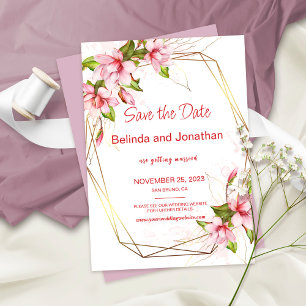 Magnolie Blumen Hochzeit Erinnerungskarte Save The Date