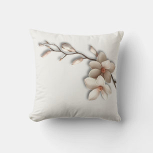 Magnolie Blüten Minimalist Zen Kissen