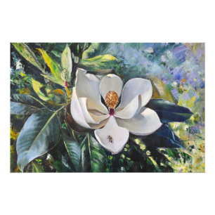 Magnolie Blütenölmalerei der Harmonie der Natur Fotodruck