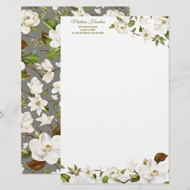 Magnolie Floral (Vorne/Hinten)