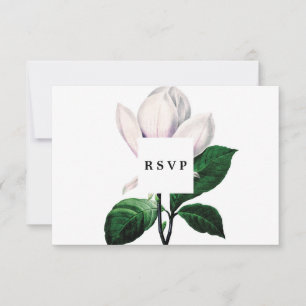 magnolie hochzeit brautparty rsvp karte