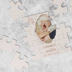 Magnolie Line Art Verziert  Puzzle