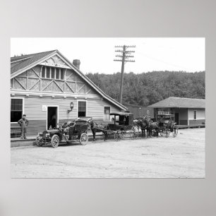 Magnolie, Mass.-Bahnstation, 1906 Poster