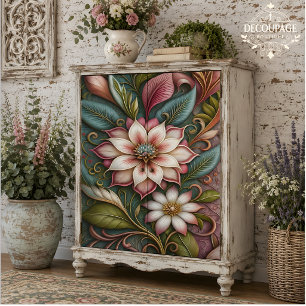 Magnolie Nouveau Art Dekoupage Seidenpapier