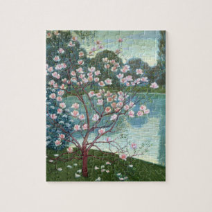 Magnolie (Öl auf Leinwand) Puzzle
