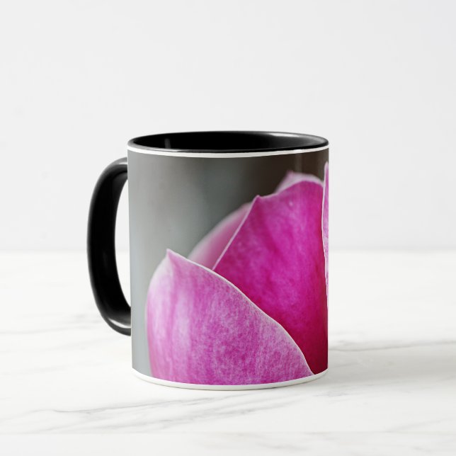 Magnolie Rosa Vollblüte Tasse (Vorderseite Links)