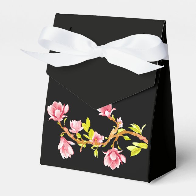 Magnolie Schwarz Geschenkschachtel (Vorderseite)