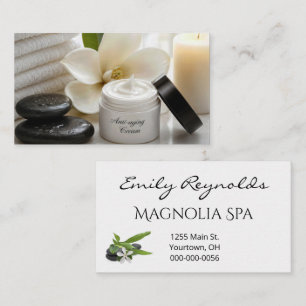 Magnolie und Skincare Spa Visitenkarte