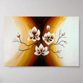 Magnolien, Acryl -  Poster