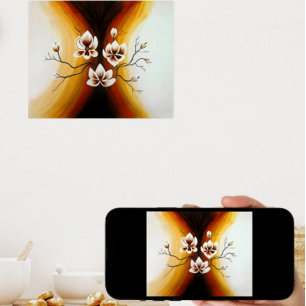 Magnolien, Acryl - Poster