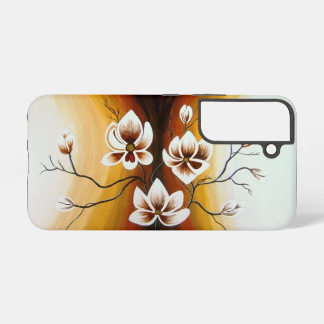 Magnolien, Acryl -  Samsung Galaxy Hülle (Rückseite (Horizontal))