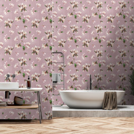 Magnolien auf Mauve Tapete