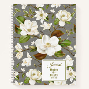 Magnolien-Blumenjournal Notizbuch