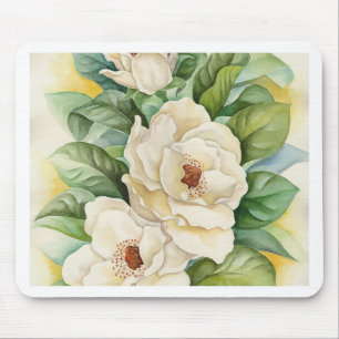 Magnolien-Blumewatercolor-Kunst - multi Mousepad
