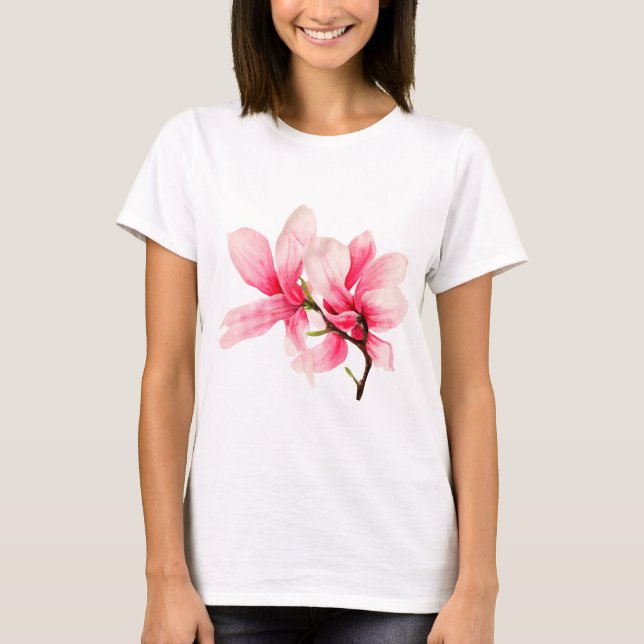 Magnolien-Blüte T-Shirt (Vorderseite)