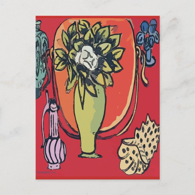 Magnolien in Vase, nach Matisse Postkarte (Vorderseite)