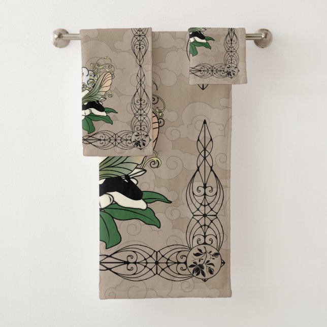 Magnolien-Schatten-Fee Badhandtuch Set (Insitu)