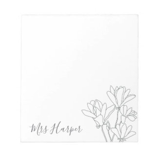 Magnolien-Skizze Notizblock