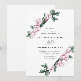 Magnolien und Eukalyptus| Blumenzacken Einladung