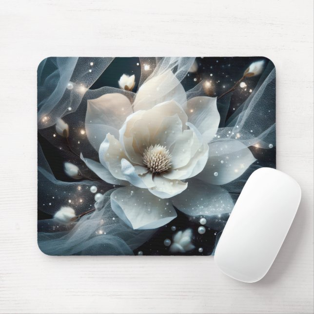 Magnolien und Perlen Mousepad (Mit Mouse)