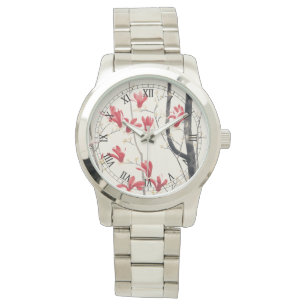 Magnolienbaum von Kobayashi Kokei, japanische Kuns Armbanduhr