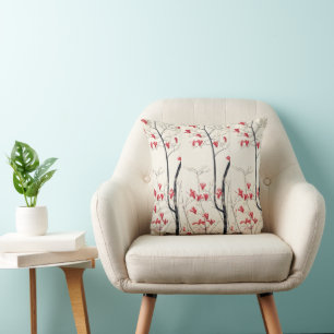 Magnolienbaum von Kobayashi Kokei, Vintage Natur Kissen