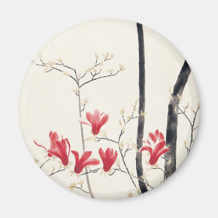 Magnolienbaum von Kobayashi Kokei, Vintage Natur Magnet