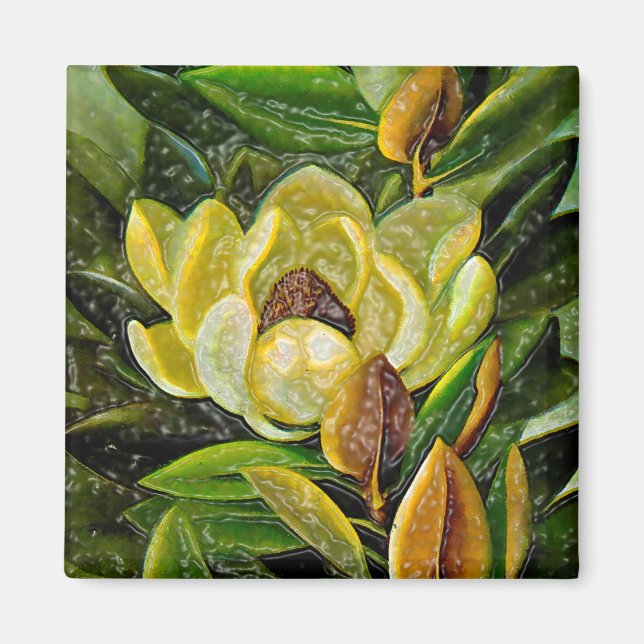Magnolienblüte Magnet (Vorne)