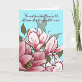 Magnolienblüten-Ermutigungskarte Karte