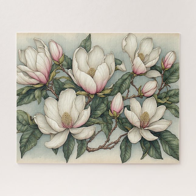 Magnolienblüten Puzzle (Horizontal)