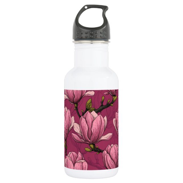 Magnoliengarten Edelstahlflasche (Vorderseite)