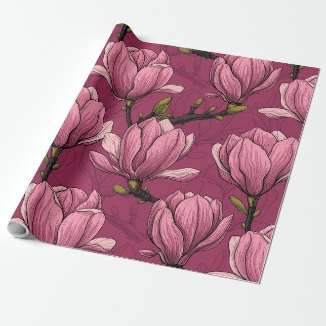 Magnoliengarten Geschenkpapier (Ungerollt)
