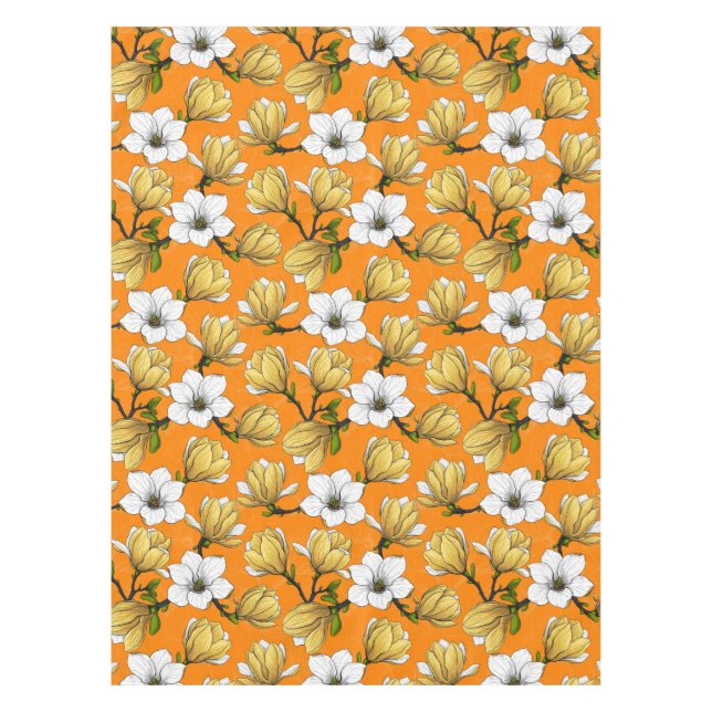 Magnoliengarten in Gelb Tischdecke (Vorderseite)